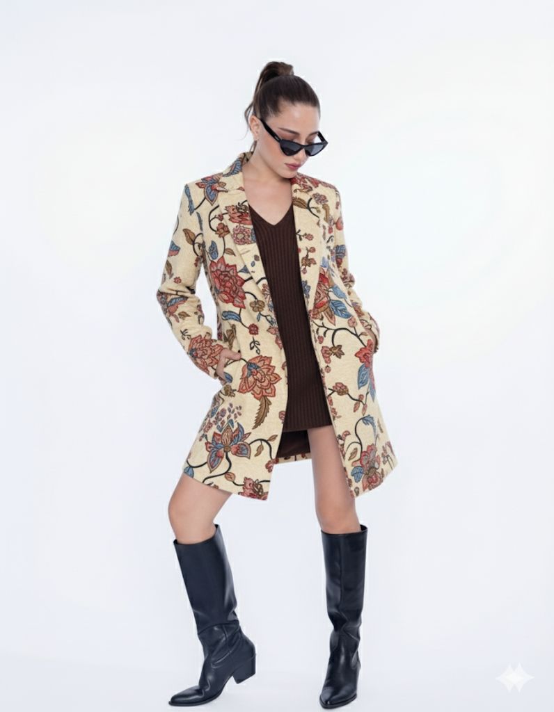 The Sundial Meadow Hand-Painted Jacket