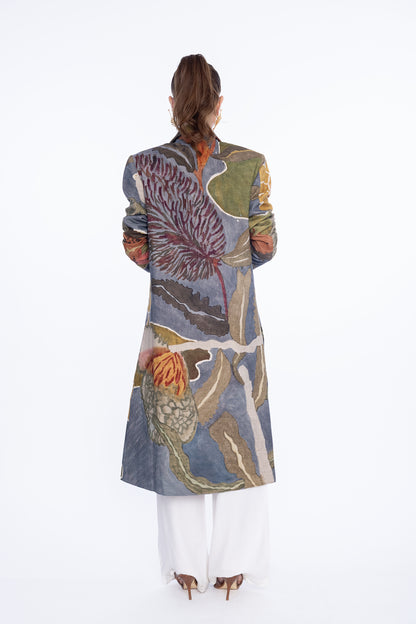 Lotus Bloom Hand-Painted Coat