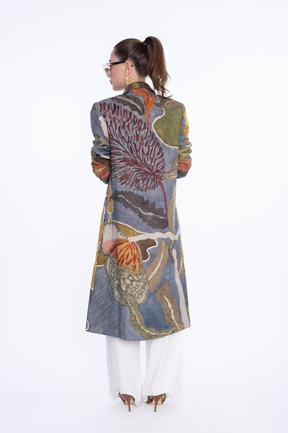 Lotus Bloom Hand-Painted Coat