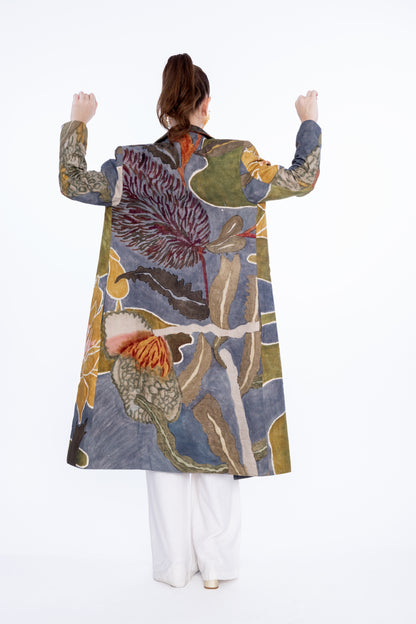 Lotus Bloom Hand-Painted Coat