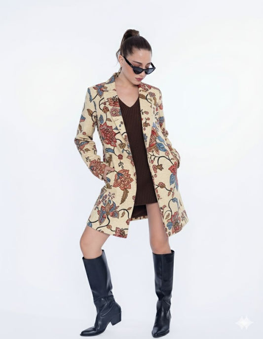 The Sundial Meadow Hand-Painted Jacket
